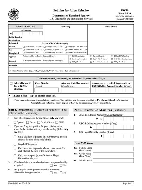 I 130 - Item 10: If someone has ever filed a Form I-130 for your parent previously, answer “Yes”. Items 25-44: Carefully enter relevant details of your parent’s spouse and all children, including you. Item 46.a: If your parent is currently in the U.S., provide your parent’s “class of admission”.